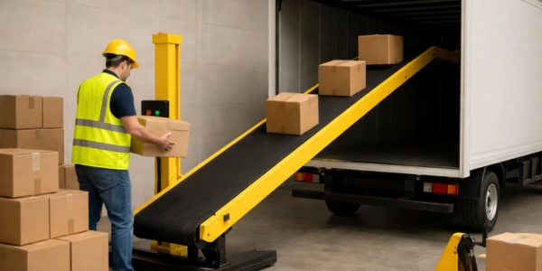 Truck Loading Conveyor System (Rubber Belt)